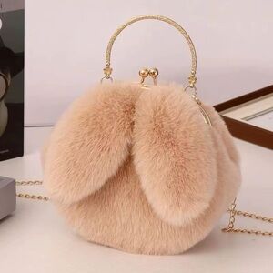 Elegant Faux Fur Handbag Cute Girls Gift